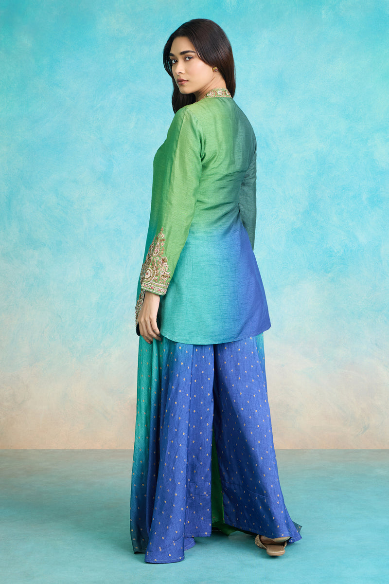 The 'Ratna-Rang' Ombre Kurta-Palazzo Set