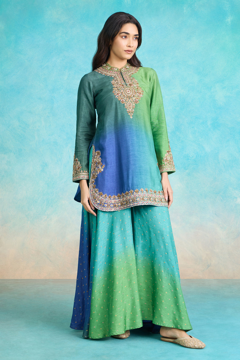 The 'Ratna-Rang' Ombre Kurta-Palazzo Set