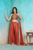 The 'Mitti-Manik' Crop Top-Palazzo Set