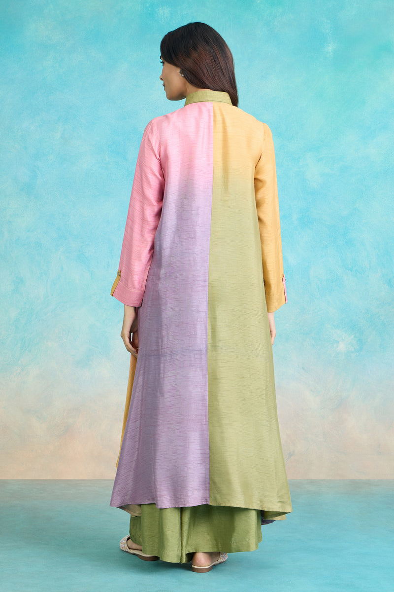 The 'Gulabi-Kairi' Kurta-Palazzo-Jacket Set
