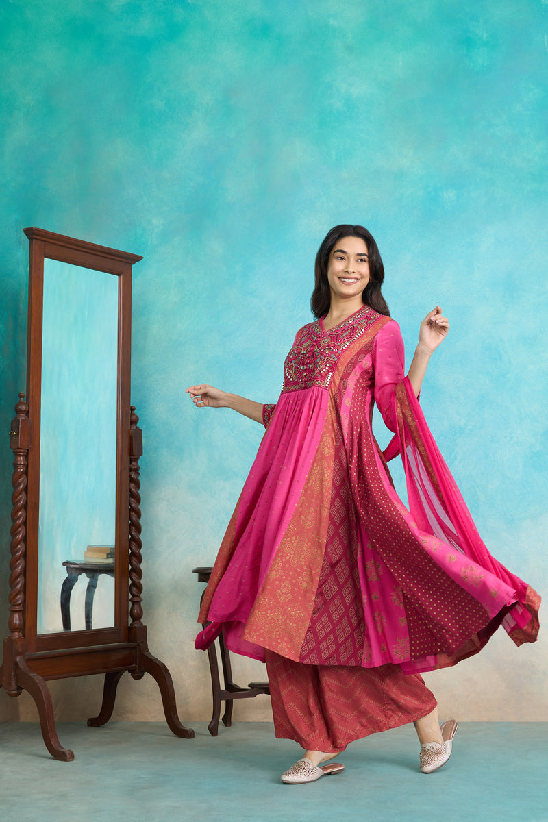 The 'Gulaab' Anarkali-Palazzo Set