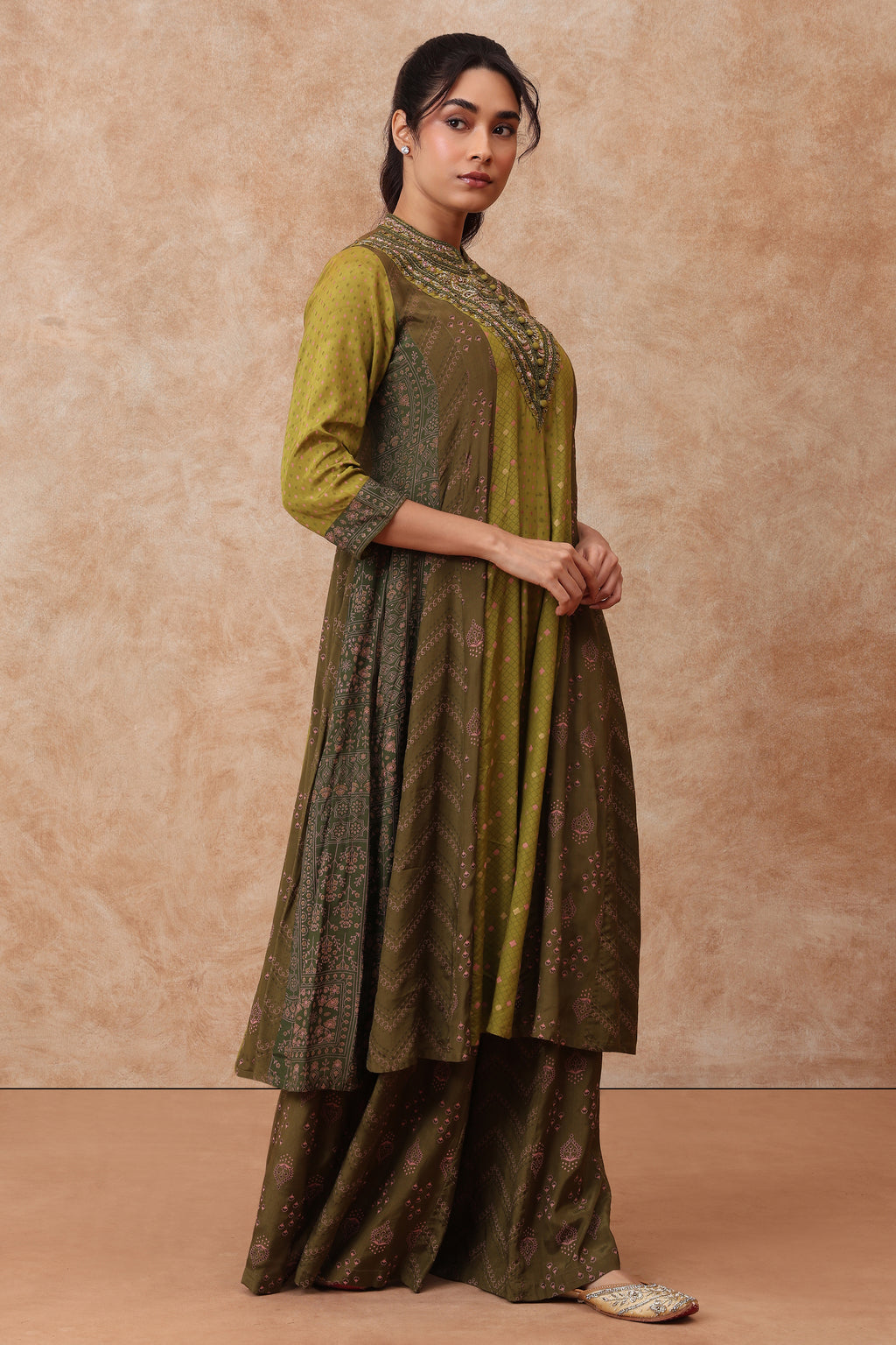 The 'Juhi' Hand-Embroidered Malai Silk Anarkali Set - Ilaara Studio