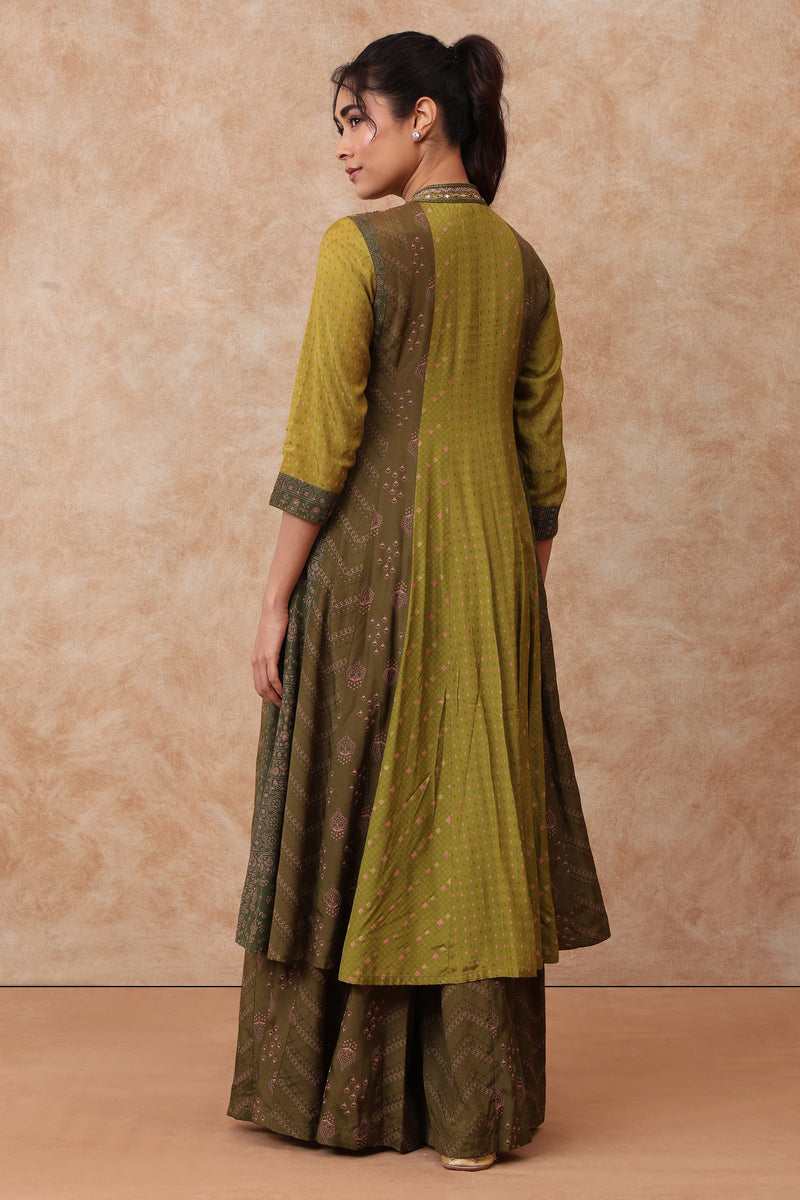 The 'Juhi' Hand-Embroidered Malai Silk Anarkali Set - Ilaara Studio