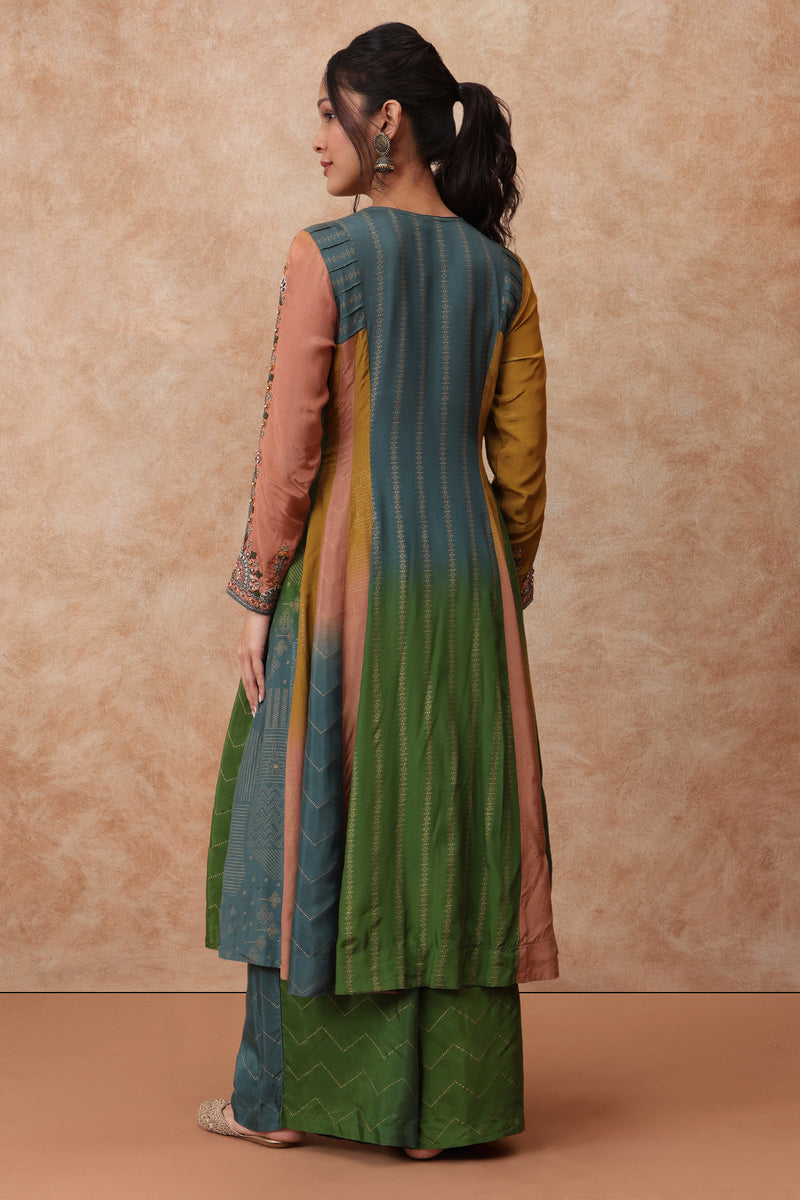 The 'Peeli' Hand-Embroidered Malai Silk Kurta Set - Ilaara Studio