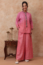 The 'Ketaki' Hand-Embroidered bhagal pur linen Co-ord Set - Ilaara Studio