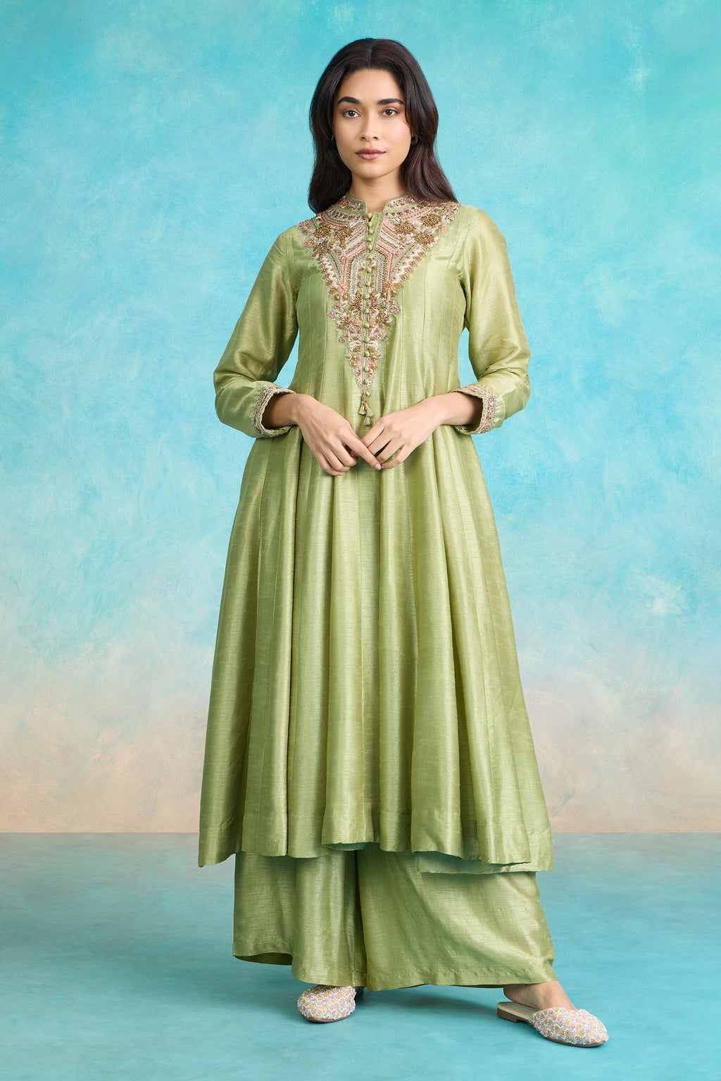 The 'Pista-Elaichi' Anarkali-Palazzo Set
