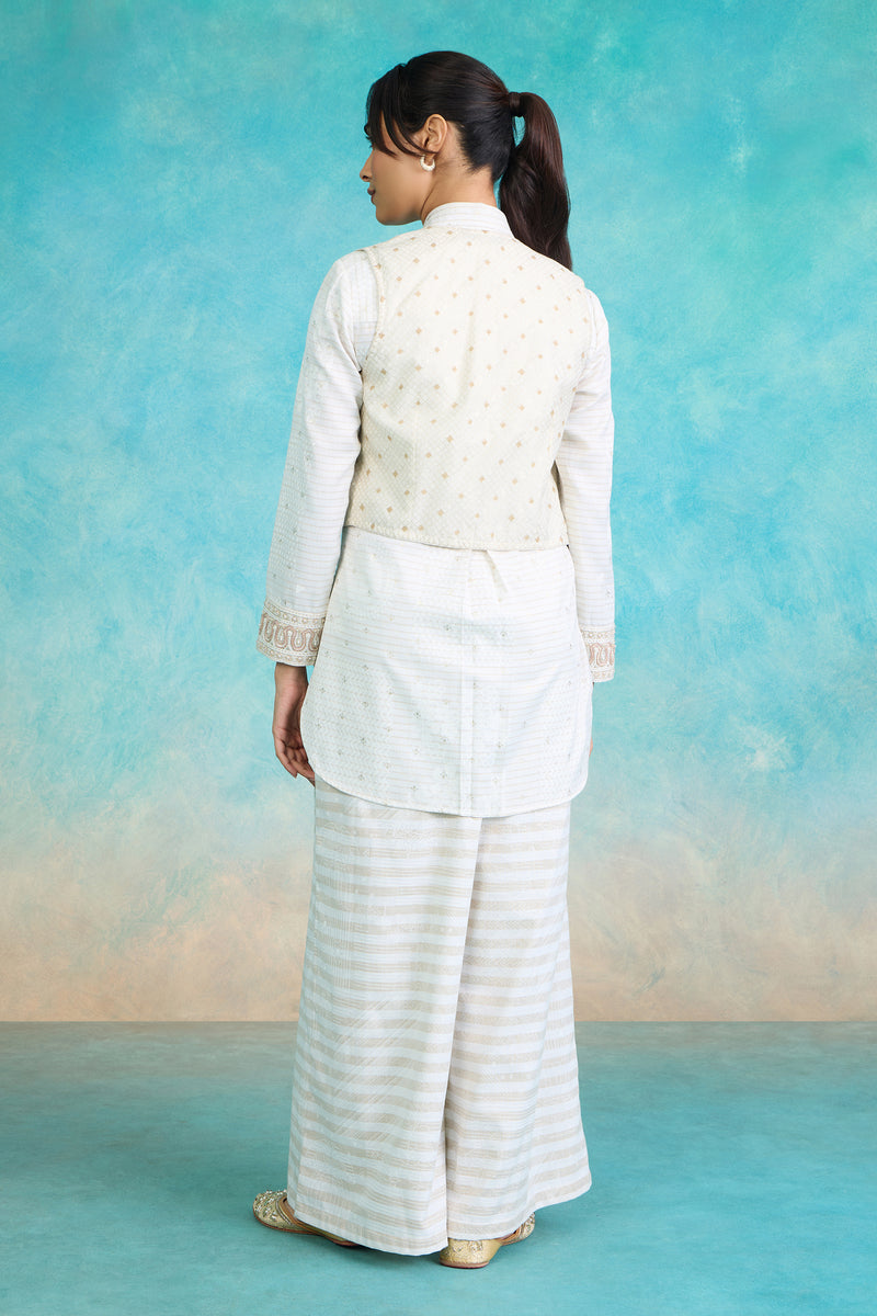 The 'Shwet-Chandra' Shirt-Pant-Jacket Set