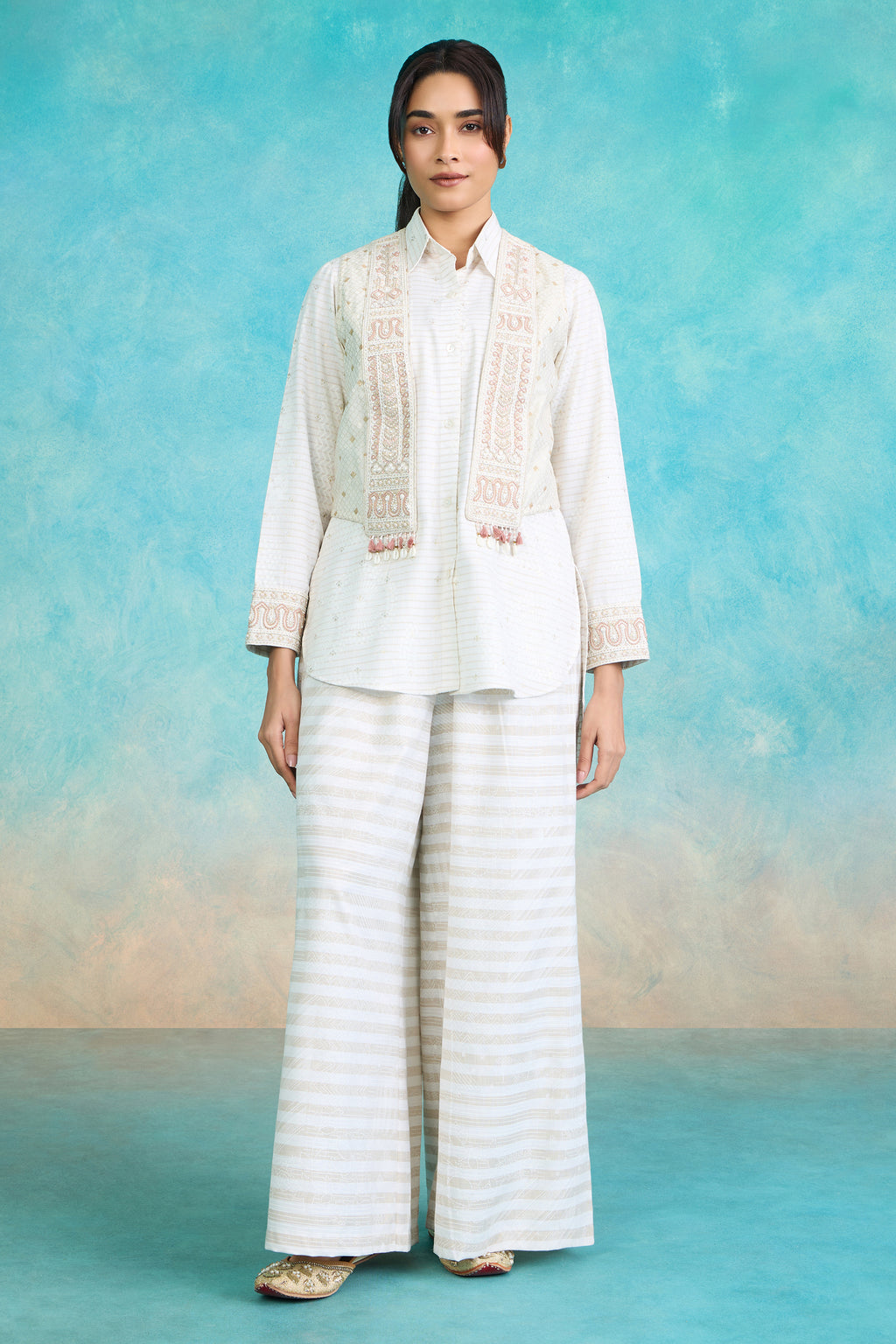 The 'Shwet-Chandra' Shirt-Pant-Jacket Set
