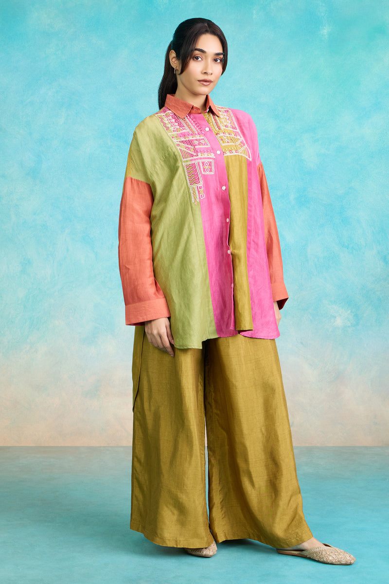 The 'Phulkari' Shirt-Palazzo Set