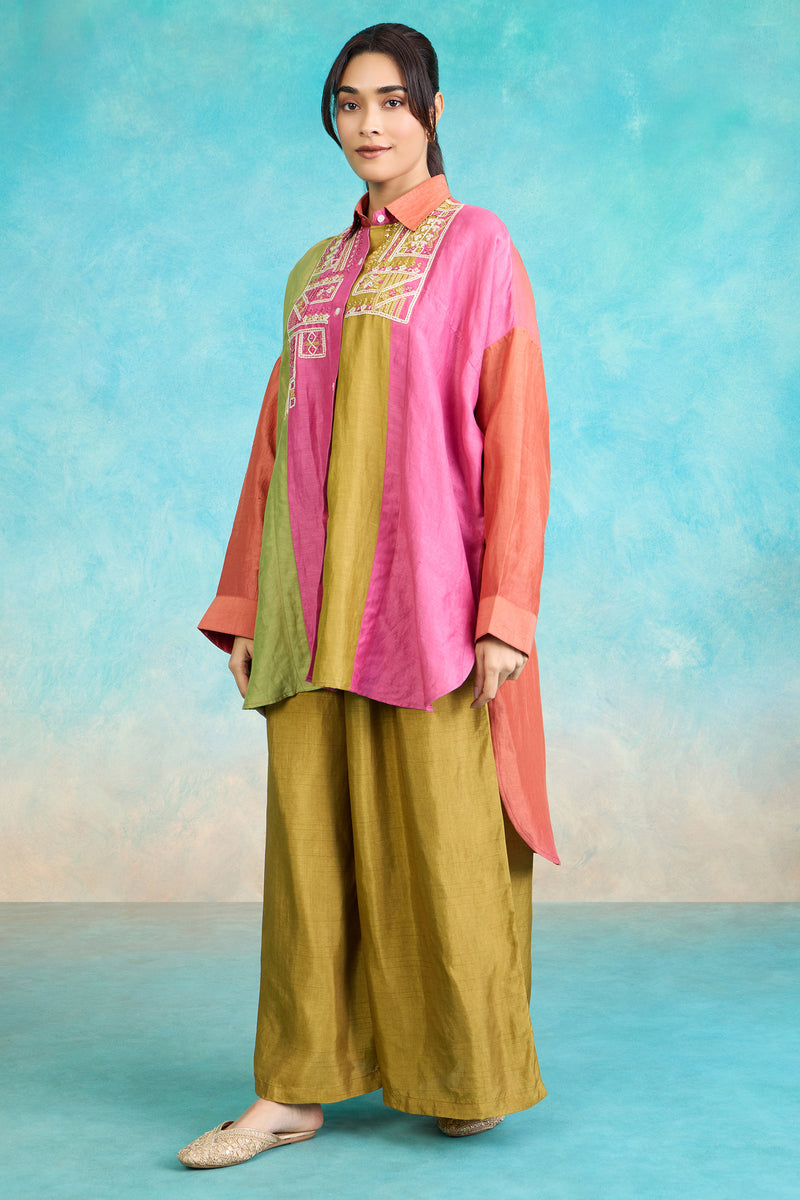 The 'Phulkari' Shirt-Palazzo Set