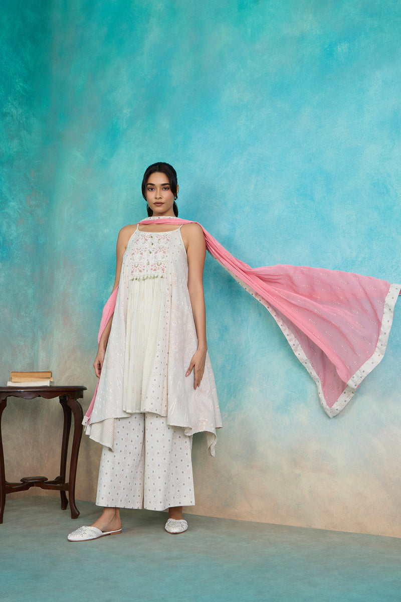 The 'Chambeli' Floral Kurta-Palazzo Set