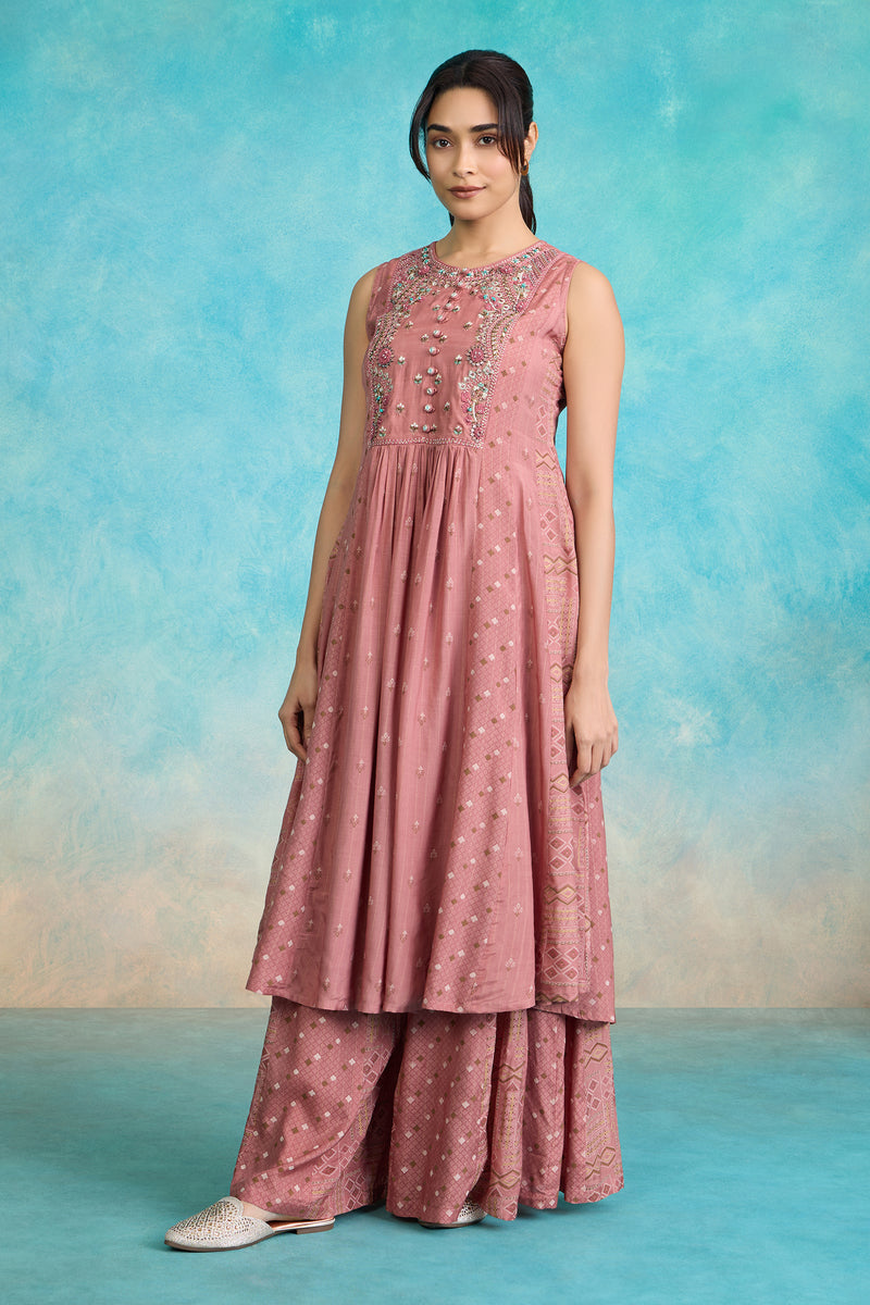The 'Mitti-Gulab' Kurta-Palazzo Set