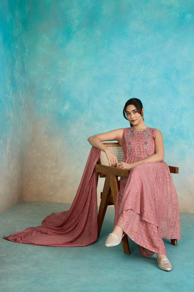 The 'Mitti-Gulab' Kurta-Palazzo Set