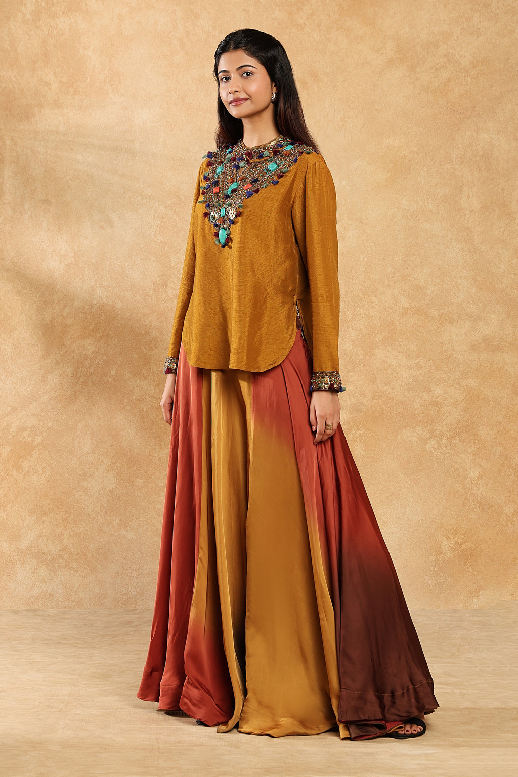 The 'Amaira' Stone & Metalwork Lehenga Set