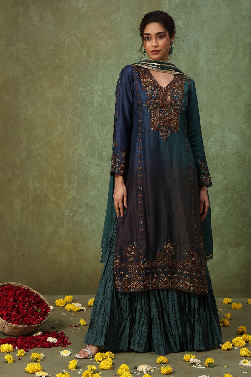 The 'Samudra' Kurta-Skirt Set