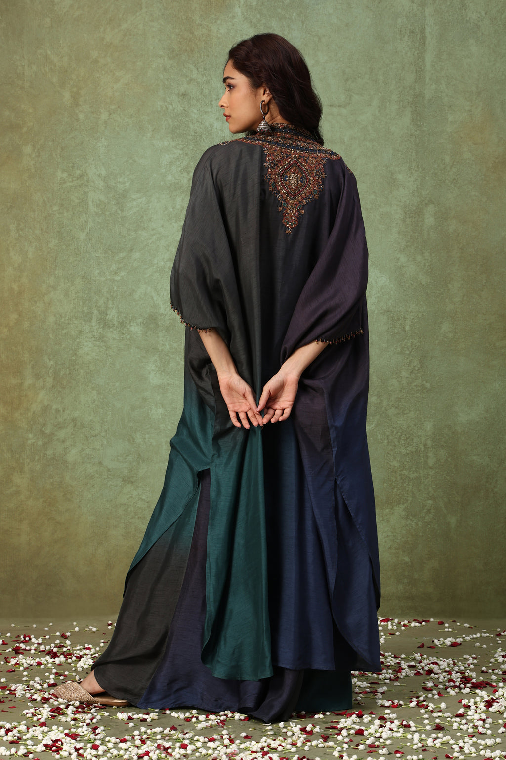 The 'Antariksh' Kaftan Crop-Top Set