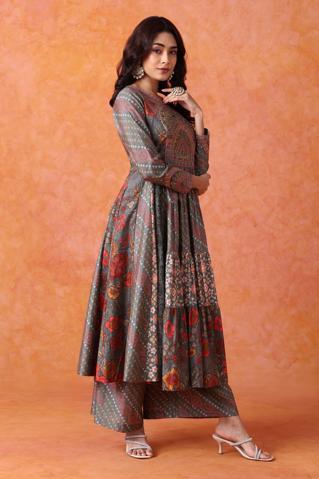 The 'Veda' Hand-Embroidered Anarkali Set