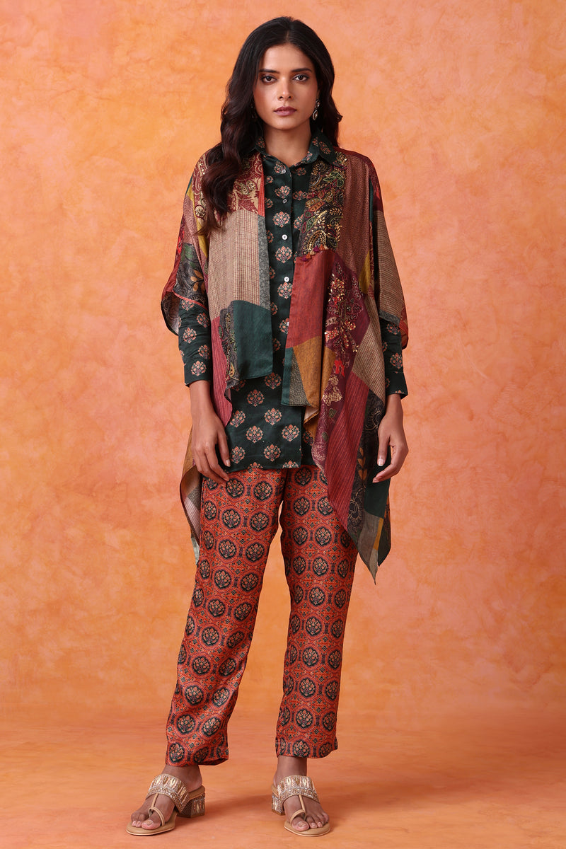 The 'Mehfil' Poncho-Trouser Set