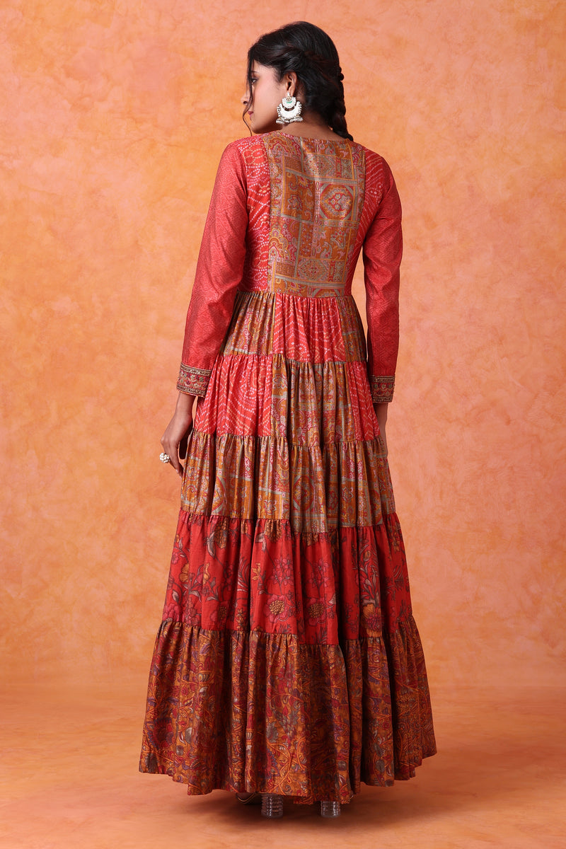 The 'Mihika' Hand-Embroidered Anarkali-Gown Set