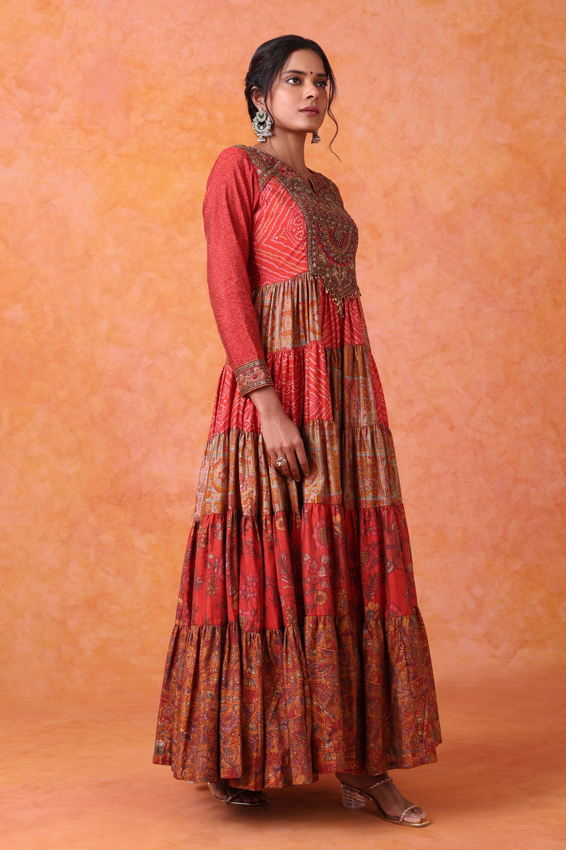 The 'Mihika' Hand-Embroidered Anarkali-Gown Set