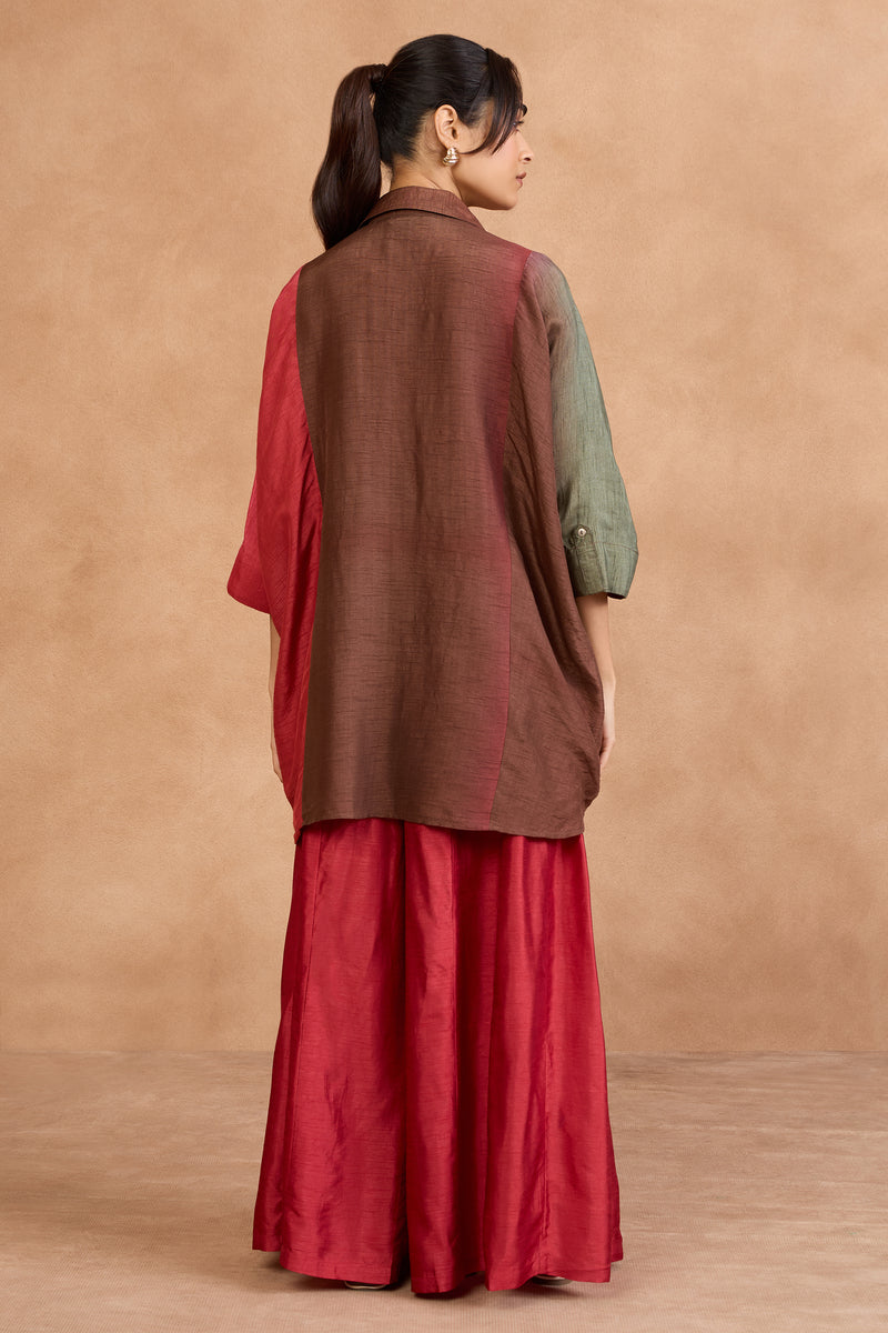 The 'Surkh-Bagh' Shirt- Palazzo Set