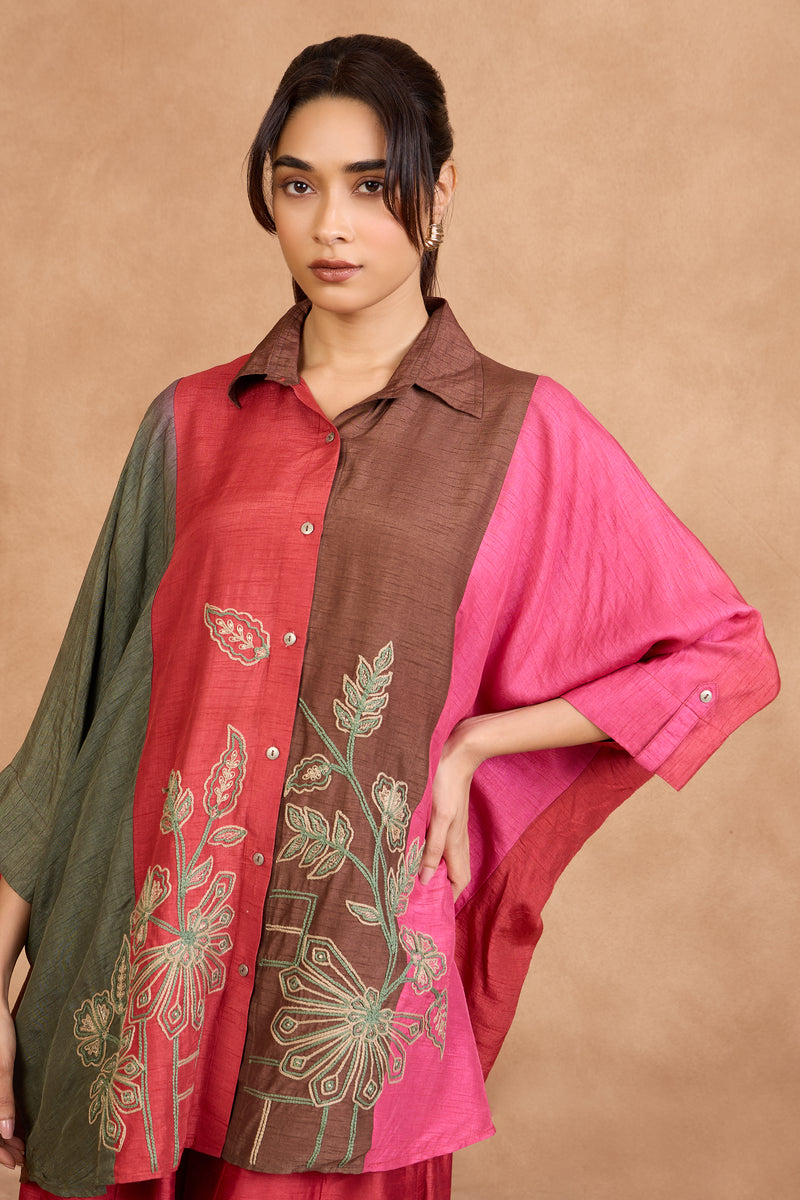 The 'Surkh-Bagh' Shirt- Palazzo Set