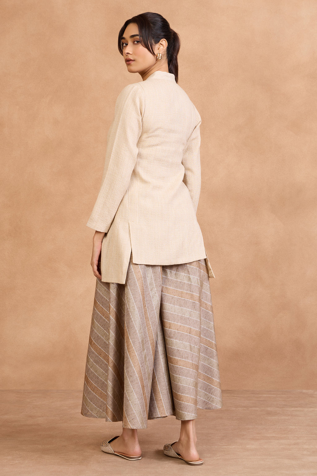 The 'Mogra-Pocket' Shirt-Palazzo Set
