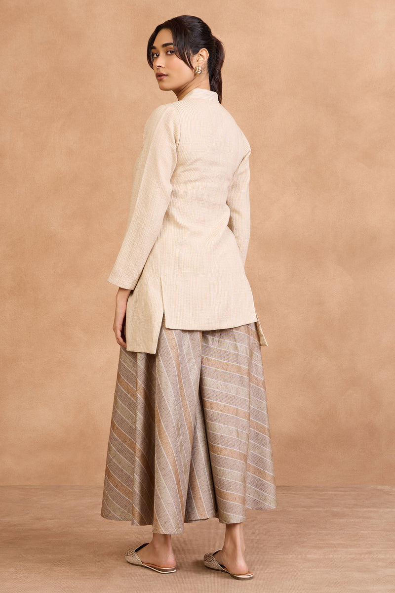 The 'Mogra-Pocket' Shirt-Palazzo Set