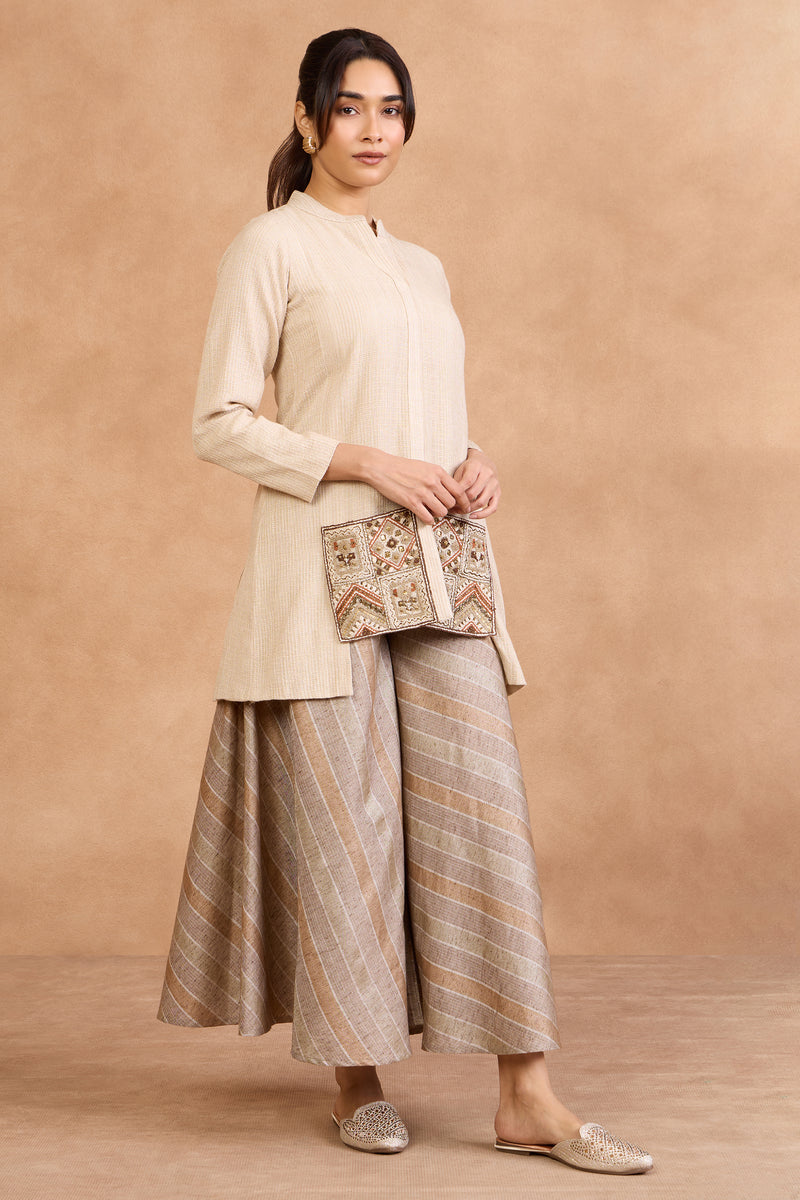 The 'Mogra-Pocket' Shirt-Palazzo Set