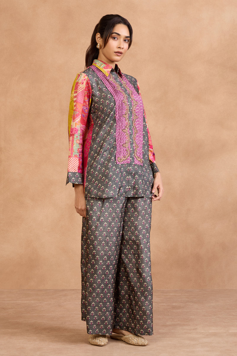 The 'Koyla-Phulwari' Shirt-Pant Set