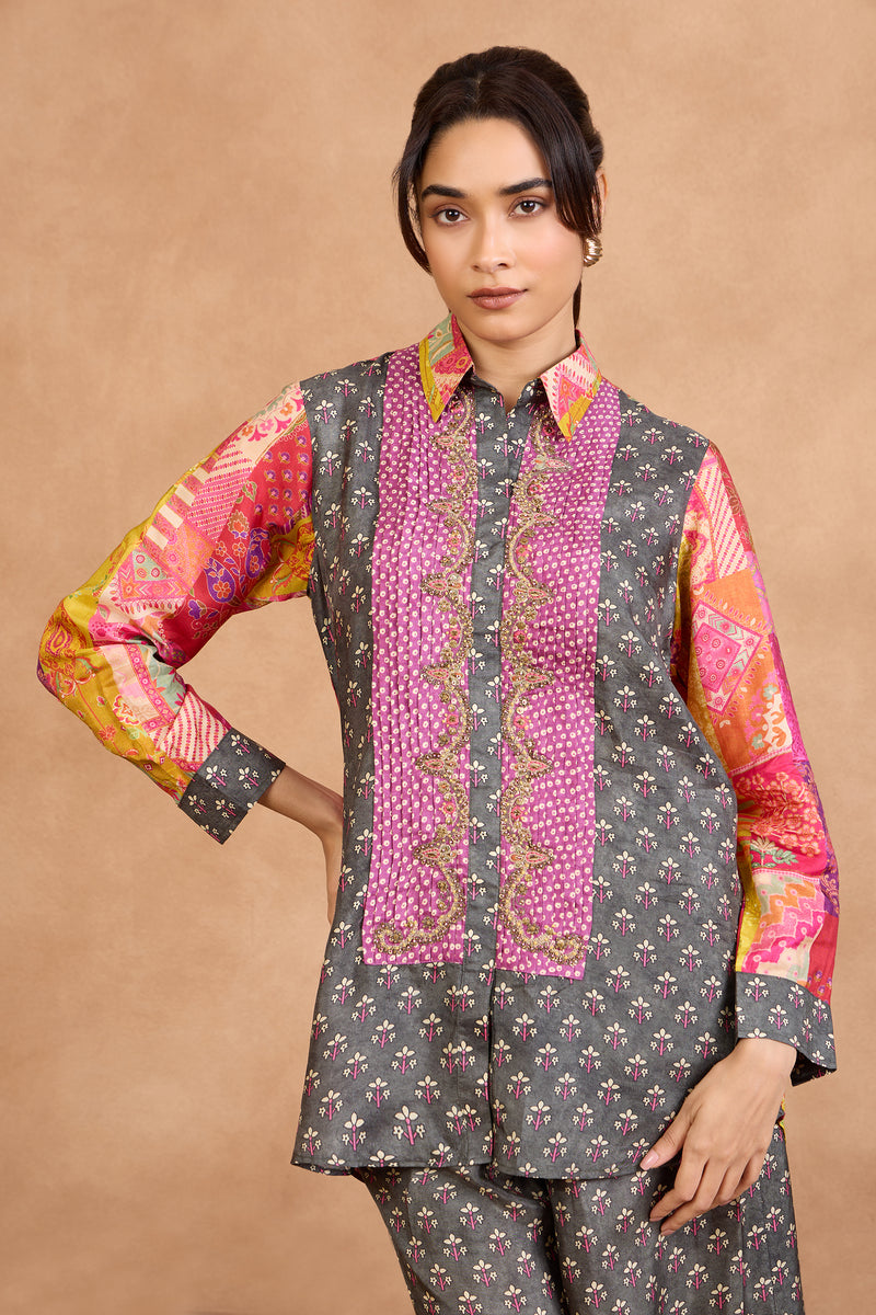 The 'Koyla-Phulwari' Shirt-Pant Set