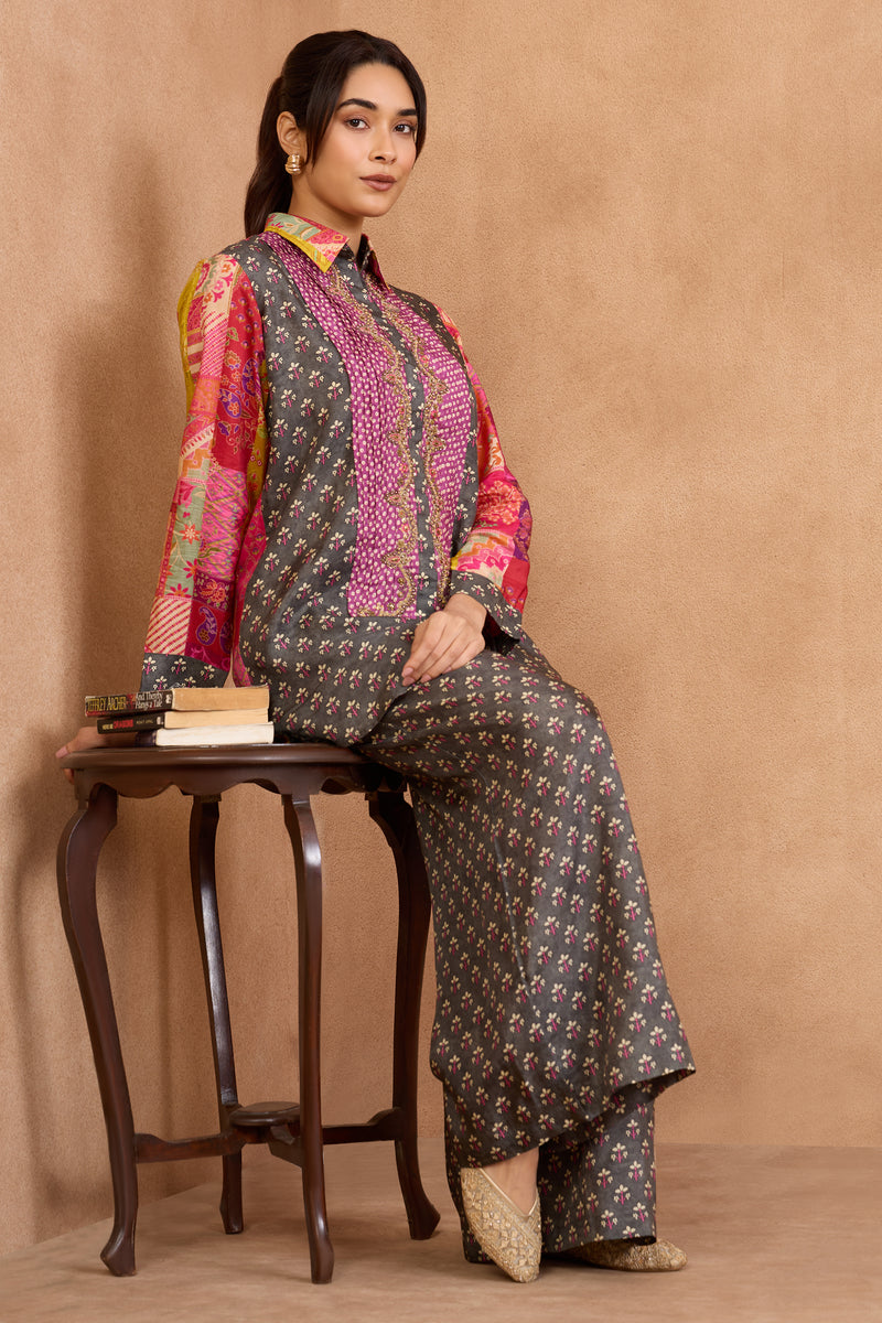 The 'Koyla-Phulwari' Shirt-Pant Set