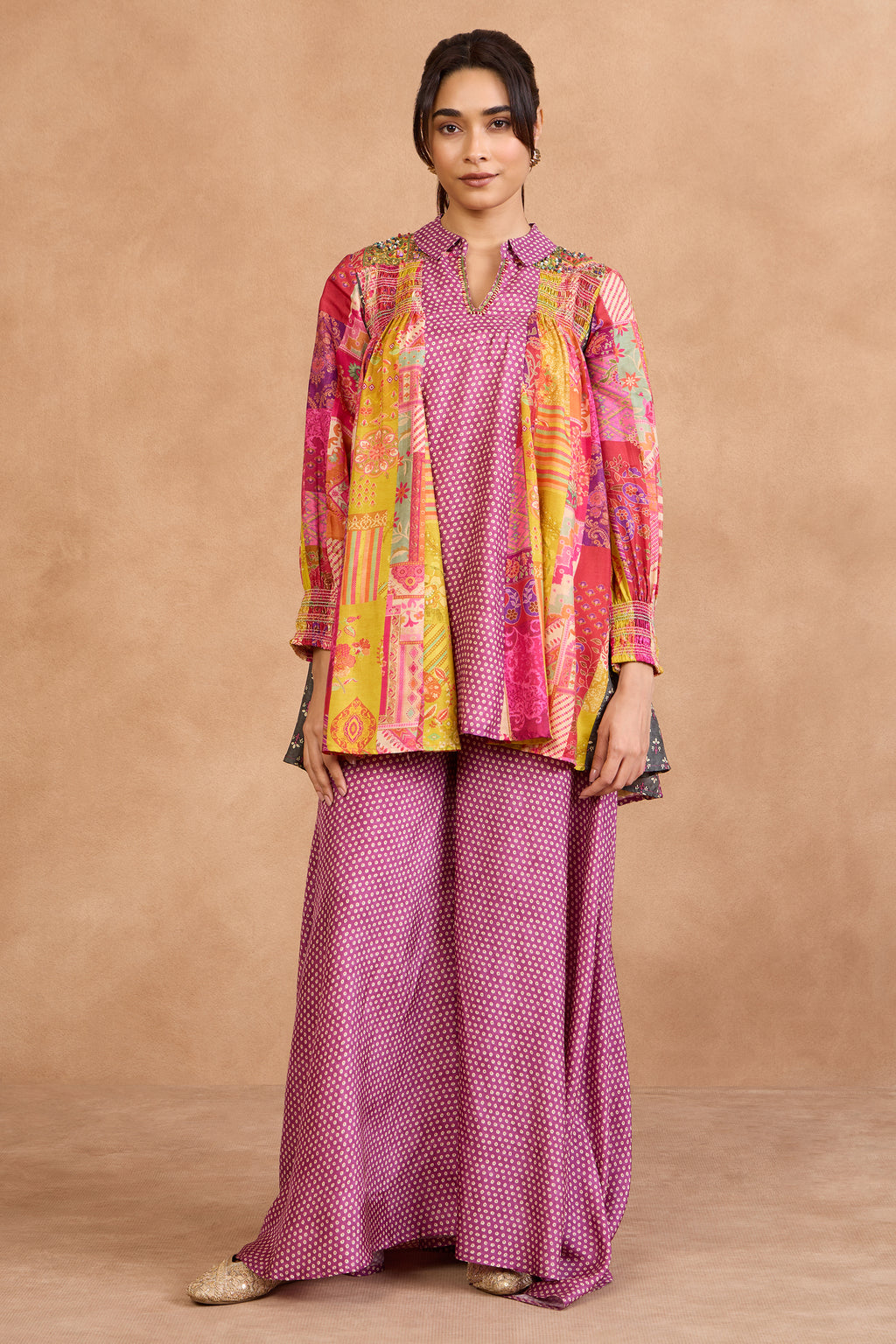 The 'Gulabi-Basant' Kurta-Palazzo Set