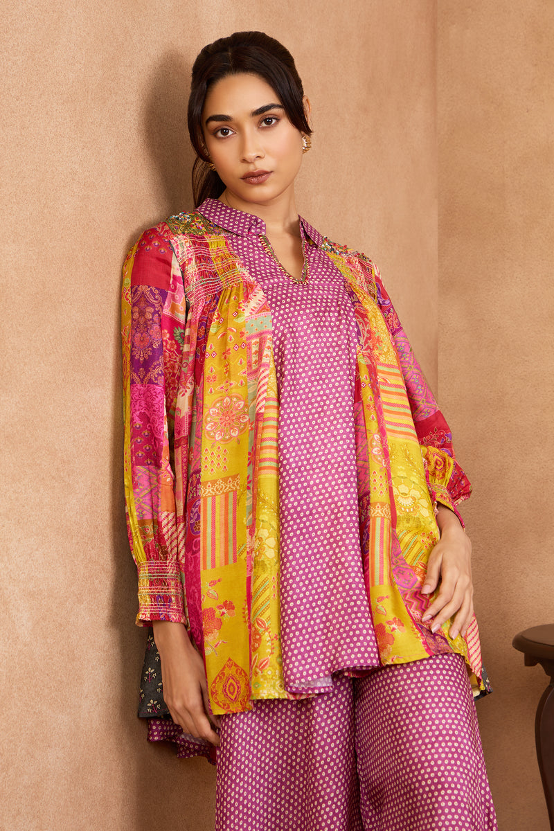 The 'Gulabi-Basant' Kurta-Palazzo Set