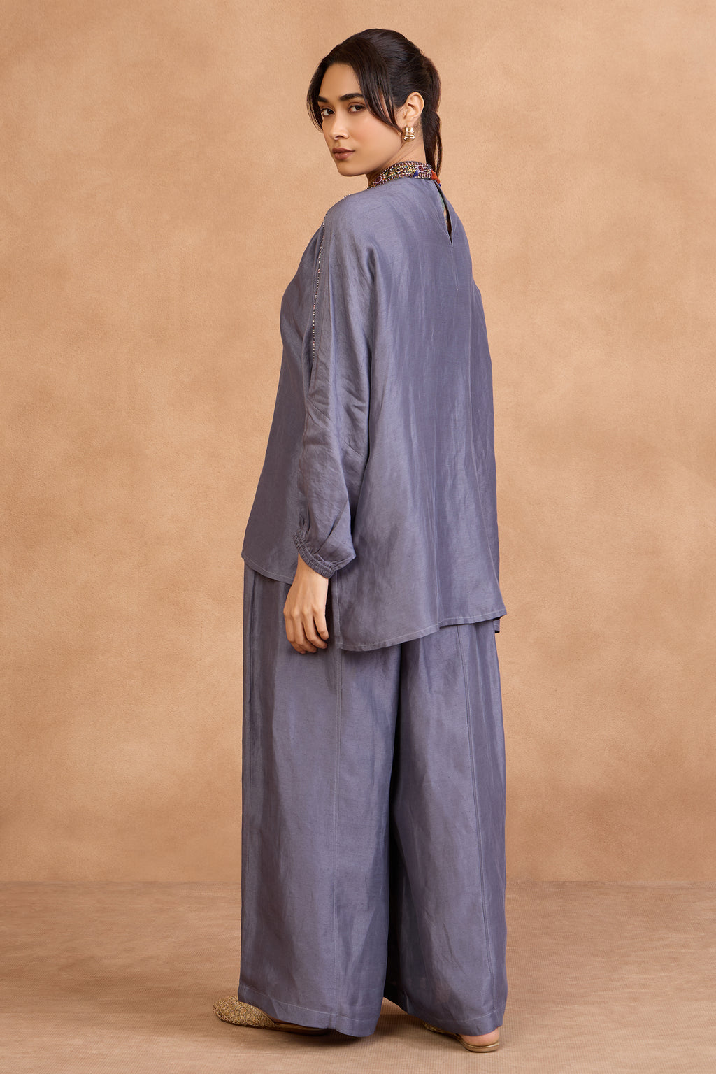 The 'Uda-Ratna' Jewel Shirt-Palazzo Set