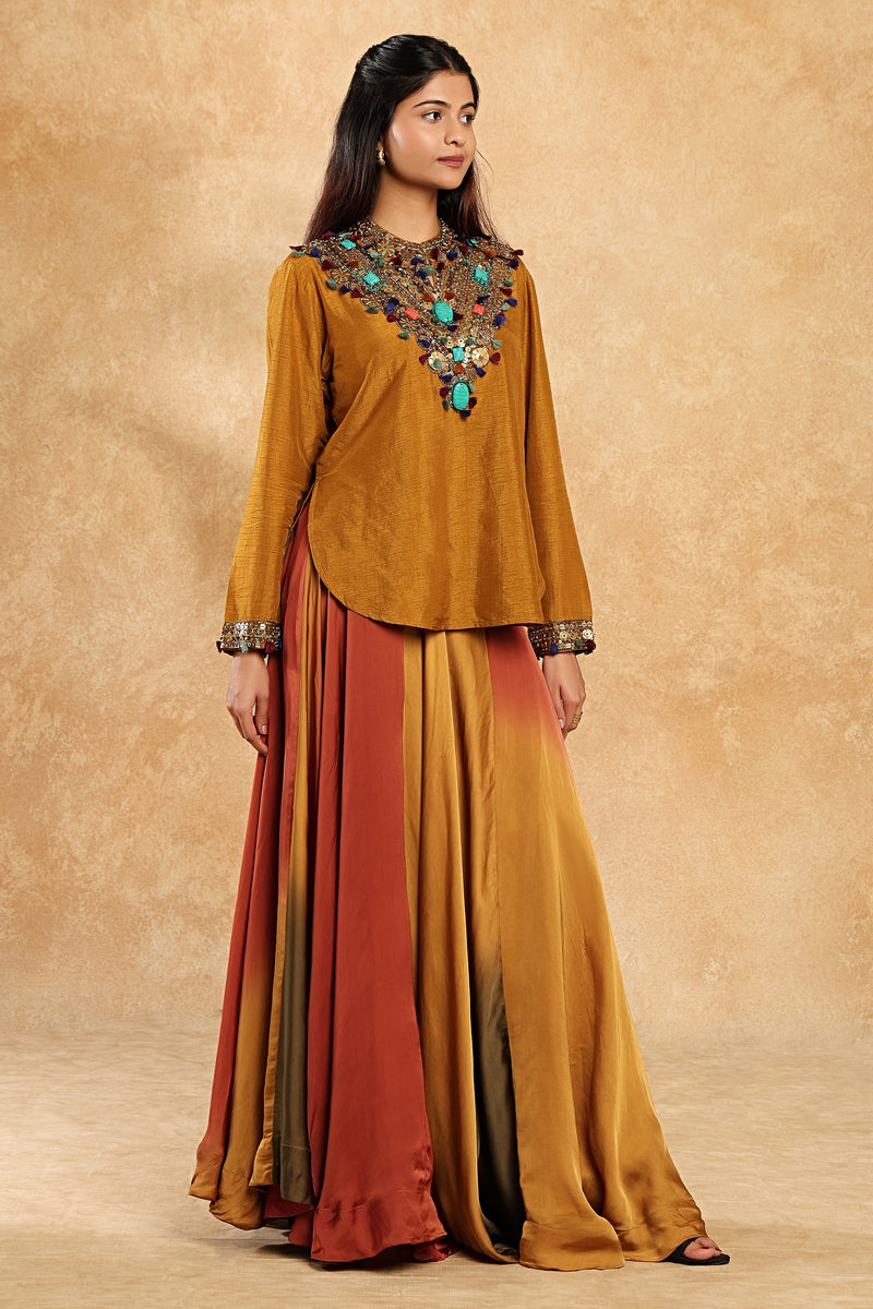 The 'Amaira' Stone & Metalwork Lehenga Set