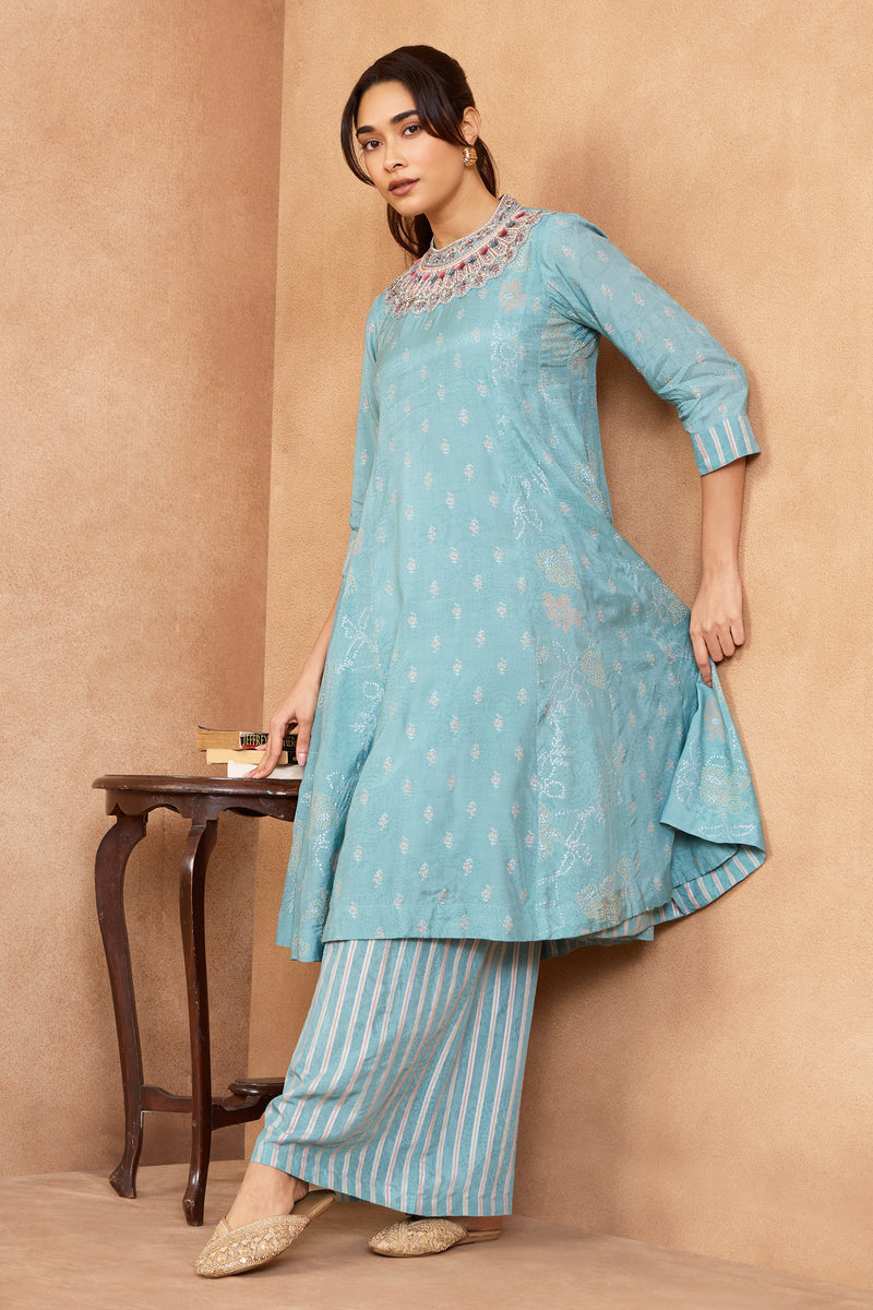 The 'Fizora-Leher' Kurta-Palazzo Set