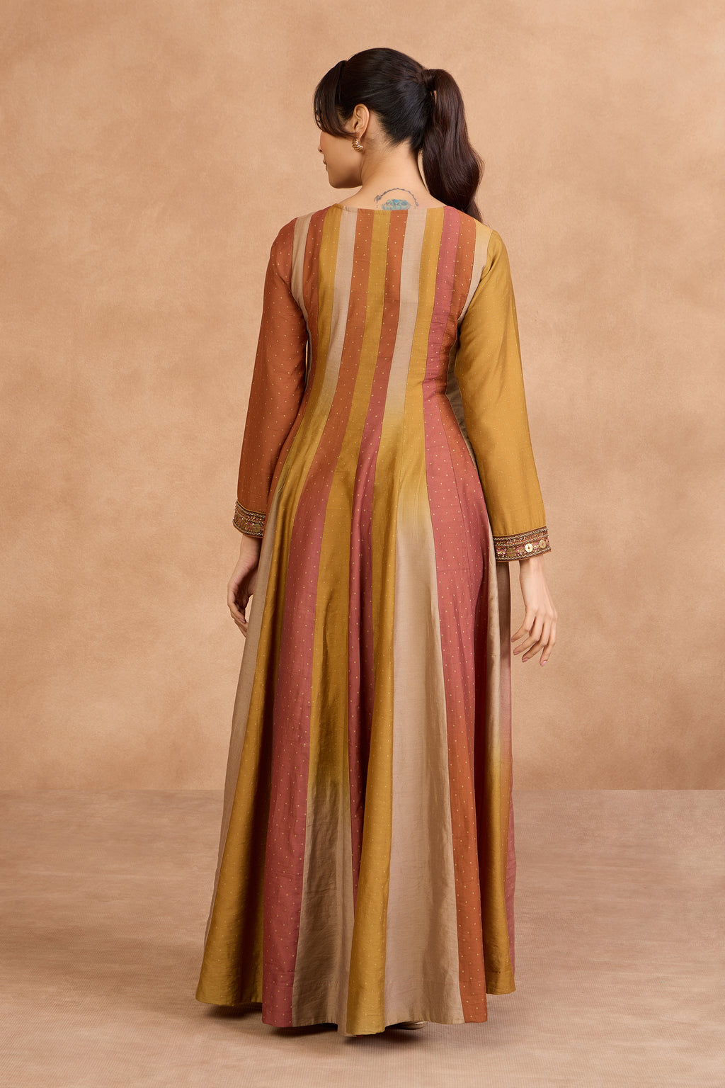 The 'Suryast' Silk Anarkali-Gown