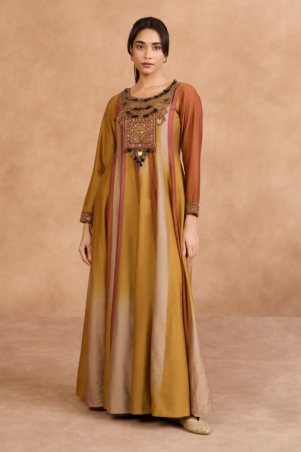 The 'Suryast' Silk Anarkali-Gown
