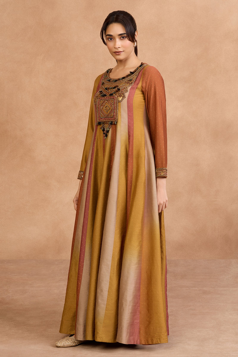 The 'Suryast' Silk Anarkali-Gown