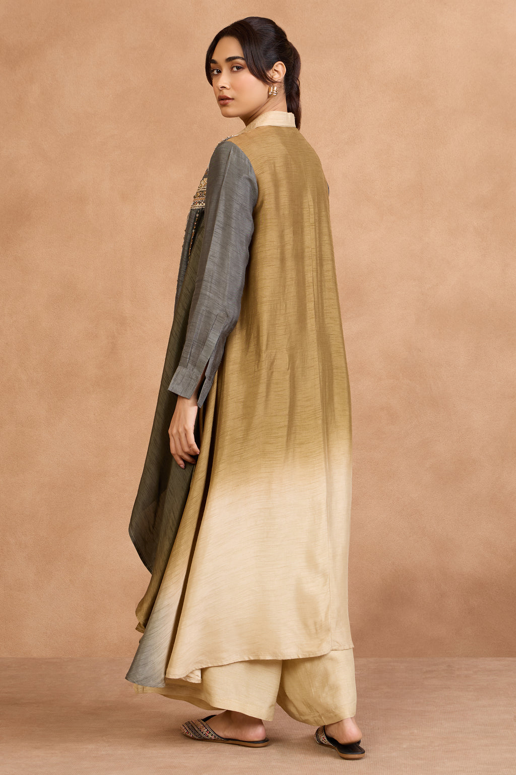 The 'Reth-Surmayi' Jacket-Shirt-Palazzo Set