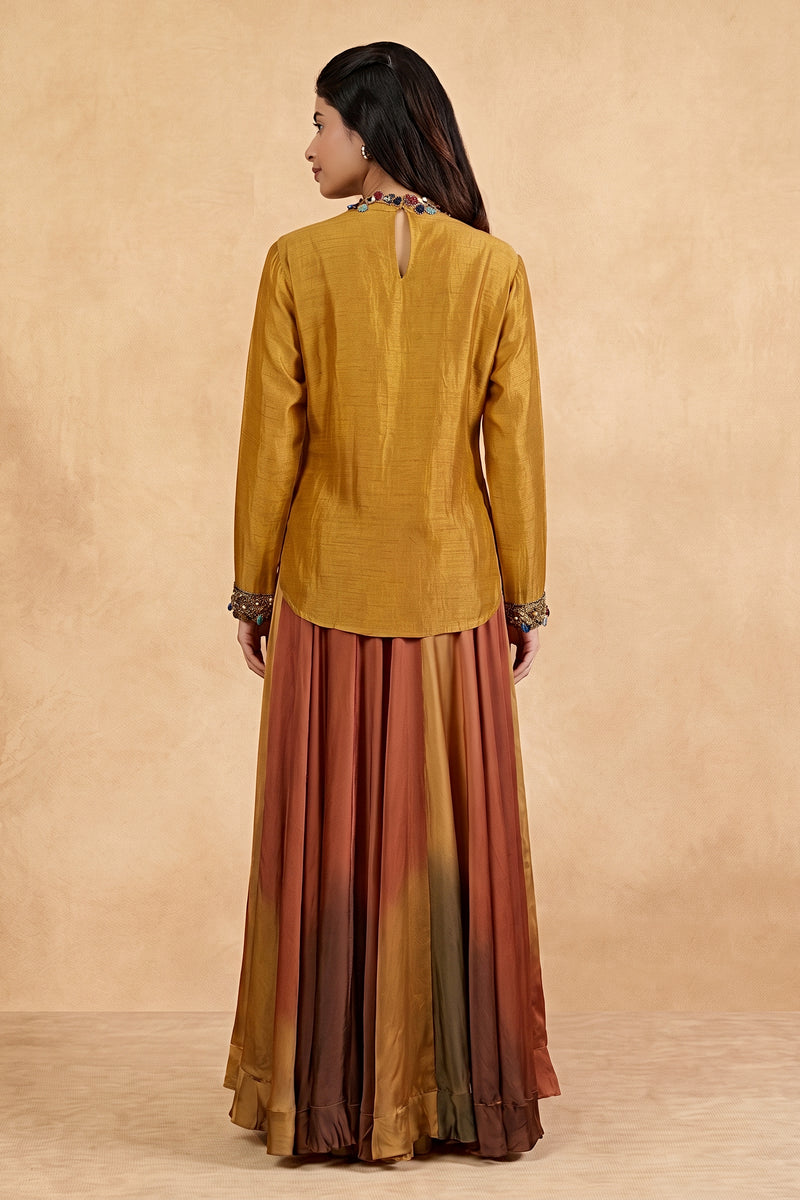 The 'Amaira' Stone & Metalwork Lehenga Set