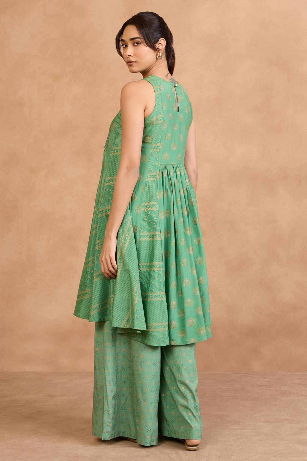 The 'Panna' Jade Kurta-Palazzo Set
