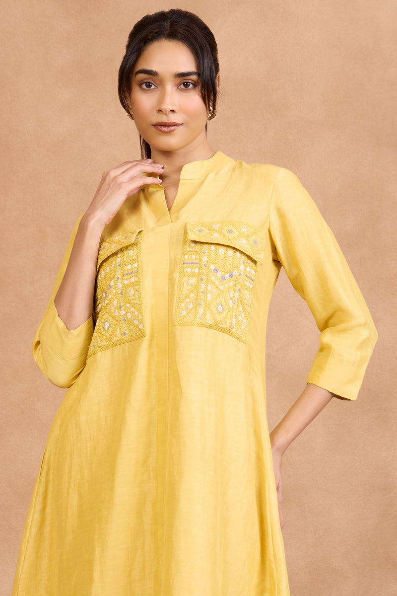 The 'Nimbu' Pocket Kurta-Palazzo Set