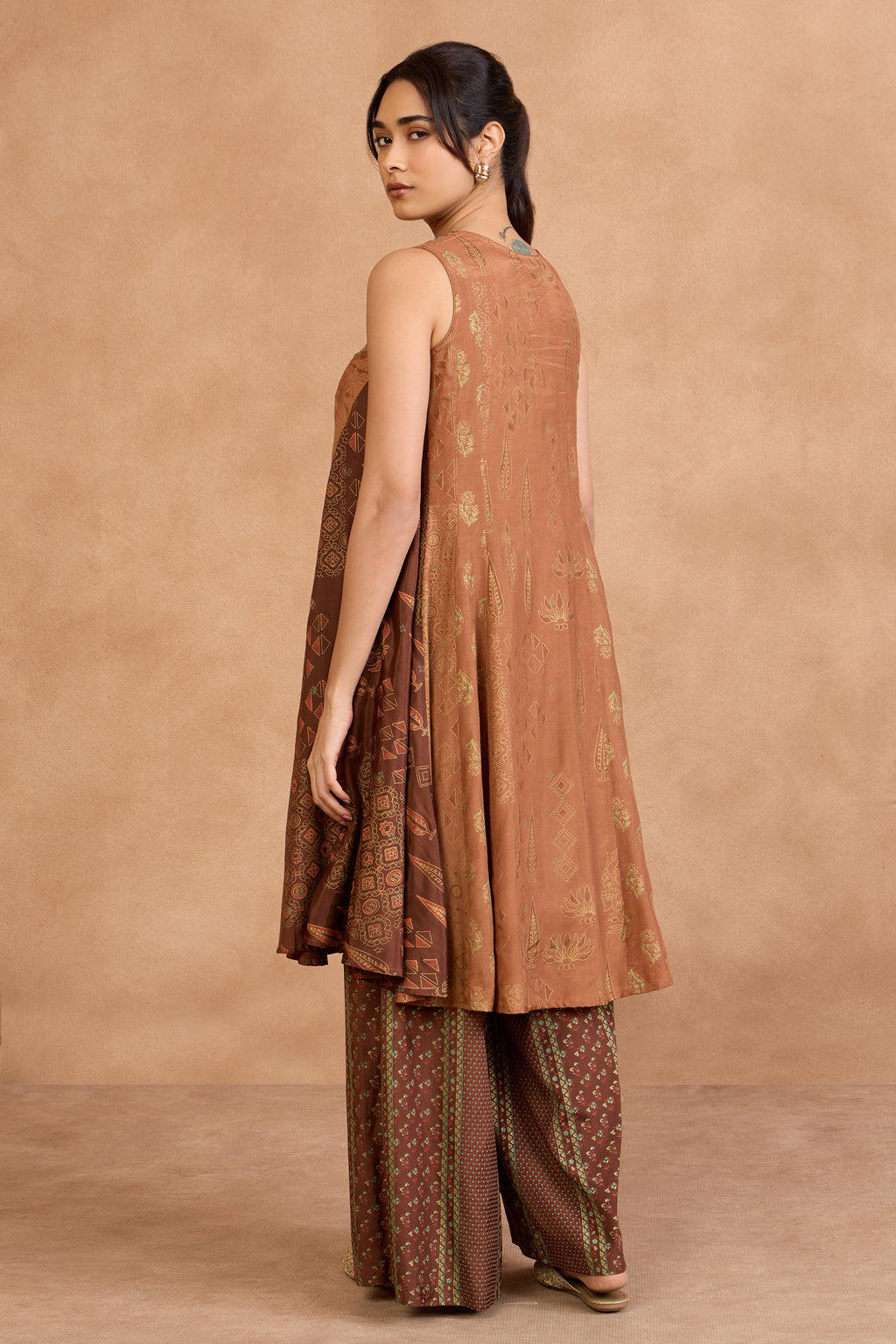 The 'Kamal' Terracotta Kurta-Palazzo Set