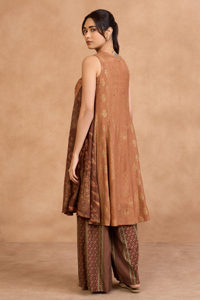 The 'Kamal' Terracotta Kurta-Palazzo Set