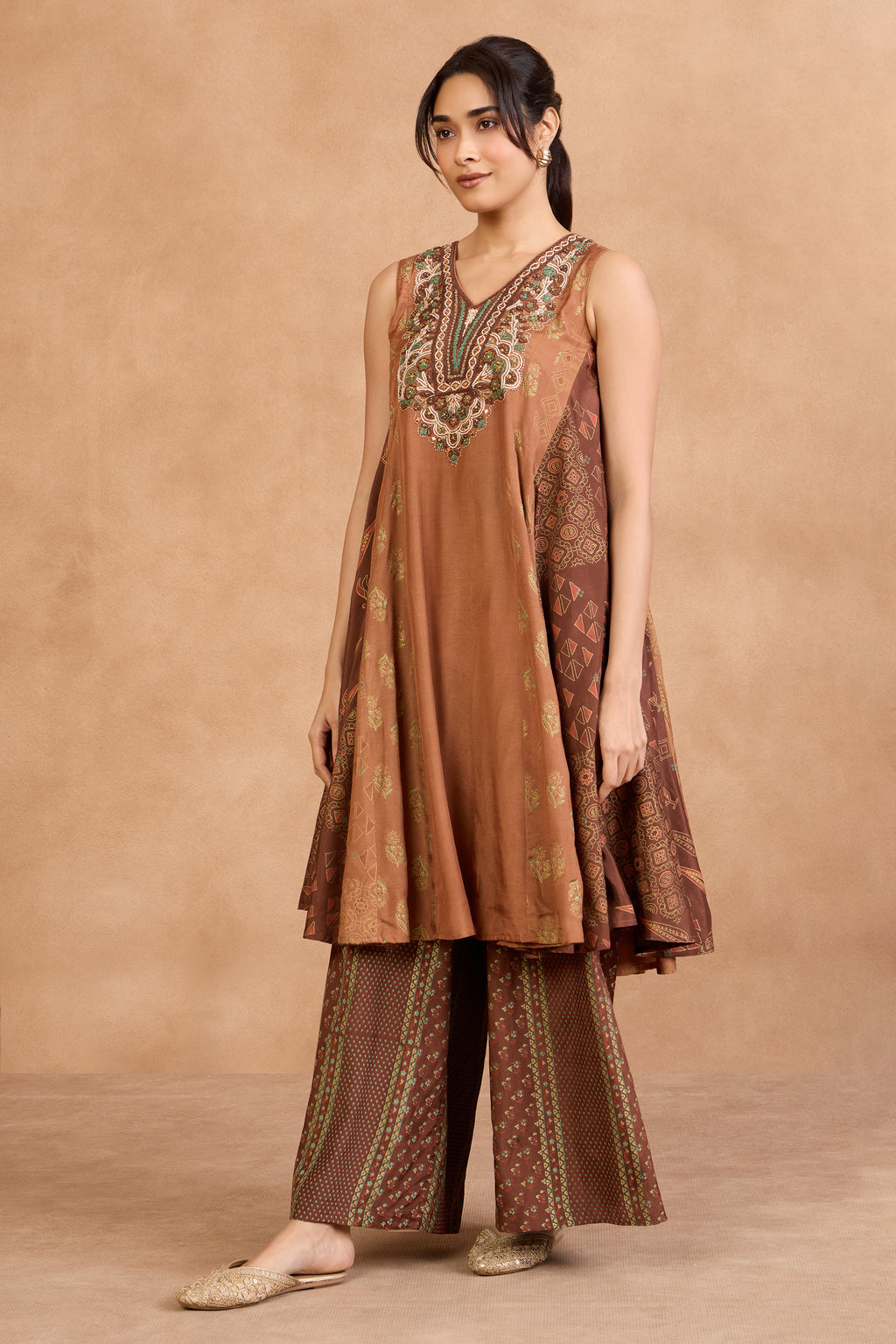 The 'Kamal' Terracotta Kurta-Palazzo Set