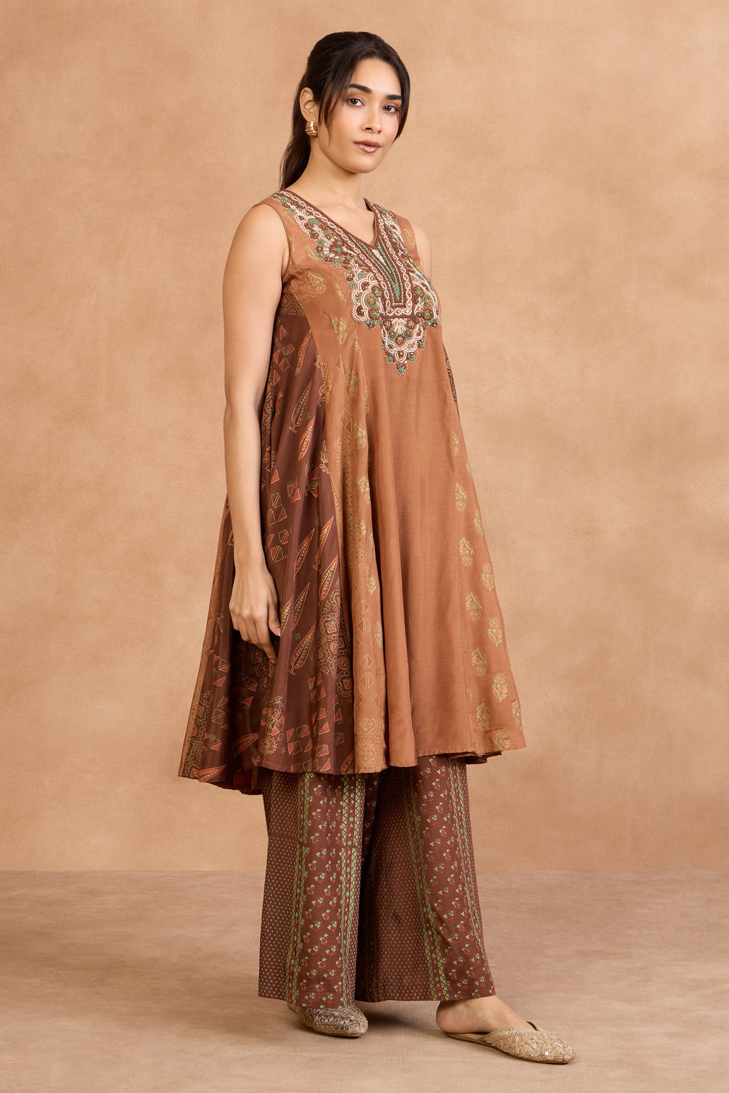 The 'Kamal' Terracotta Kurta-Palazzo Set