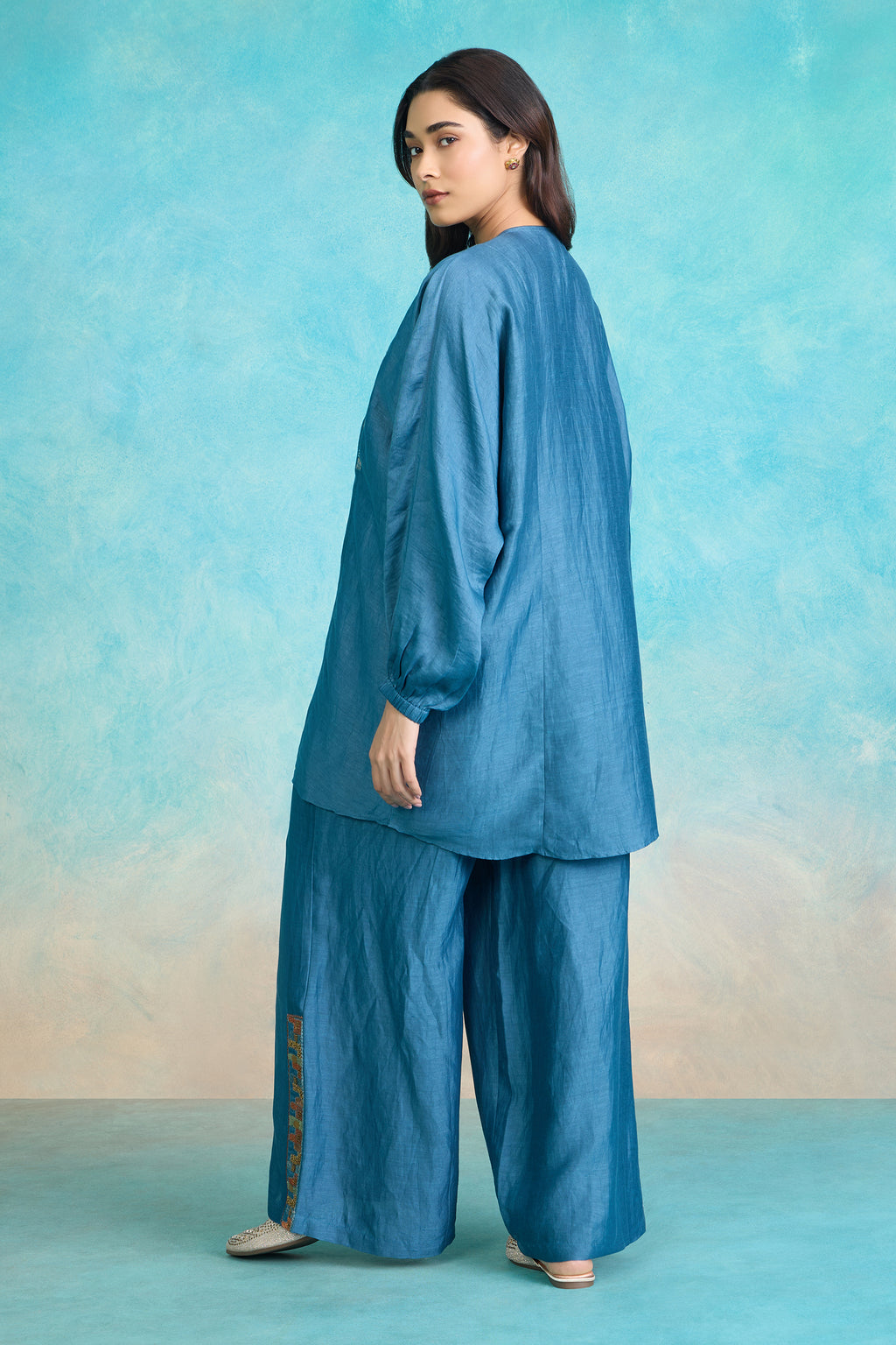 The 'Firoza' Azure Kurta-Pant Set