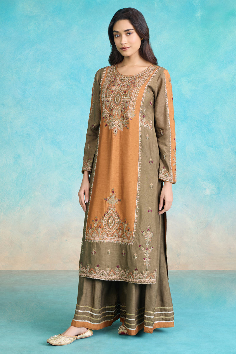 The 'Abiri-Genda' Kurta-Palazzo Set